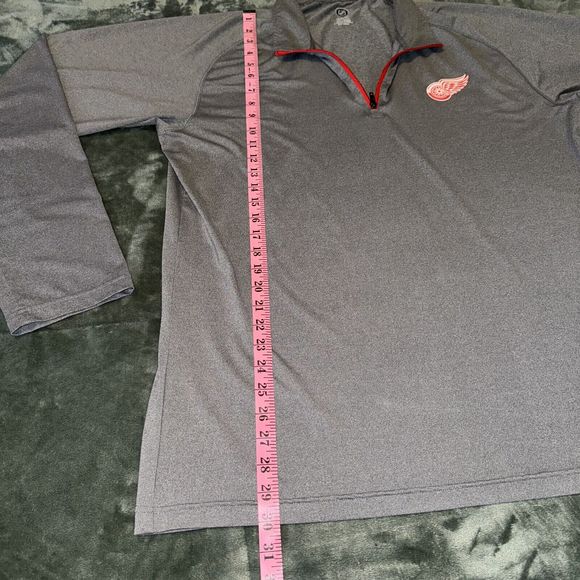 Knights Apparels NHL Detroit Red Wings Jacket Mens XL Gray Long Sleeve 1/4 Zip - Picture 5 of 8